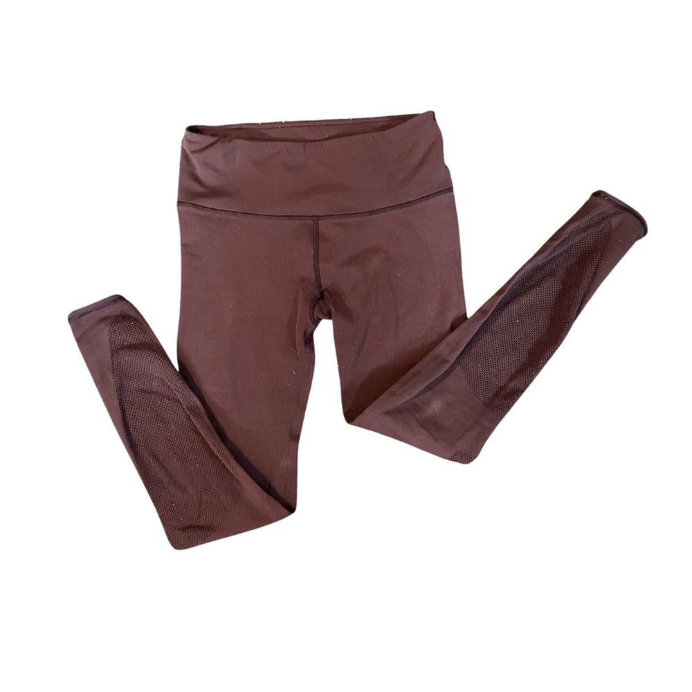 Running tights with mesh panels